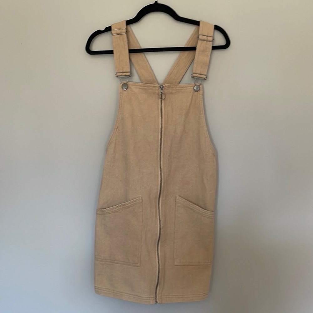 Kendall and Kylie. Womens Brown overall dress. Size large.